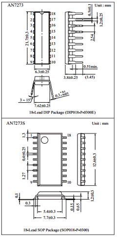 AN7273 Datasheet PDF Panasonic Corporation