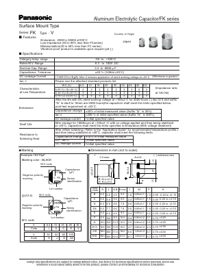 EEVFK1E680P Datasheet PDF Panasonic Corporation