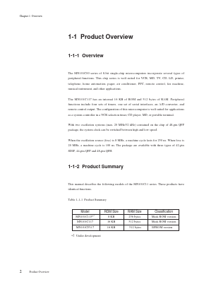 MN101C115 Datasheet PDF Panasonic Corporation