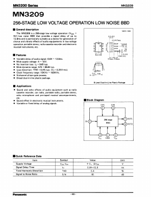 MN3209 Datasheet PDF Panasonic Corporation