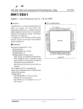 MN12861 Datasheet PDF Panasonic Corporation