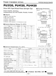 PU3120 Datasheet PDF Panasonic Corporation