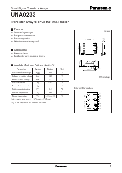 UNA0233 Datasheet PDF Panasonic Corporation