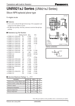 UNR921LJ Datasheet PDF Panasonic Corporation