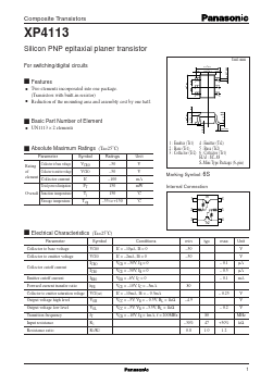 XP4113 Datasheet PDF Panasonic Corporation