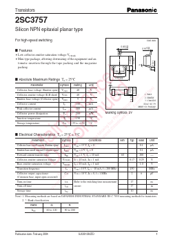 2SC3757 Datasheet PDF Panasonic Corporation