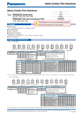 ERX-1FSJ5R1E Datasheet PDF Panasonic Corporation