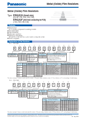 ERG-2SJ330 Datasheet PDF Panasonic Corporation