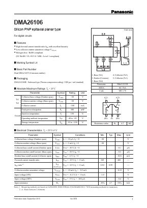 DMA26106 Datasheet PDF Panasonic Corporation