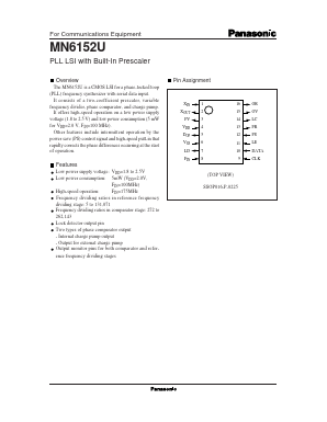 MN6152U Datasheet PDF Panasonic Corporation
