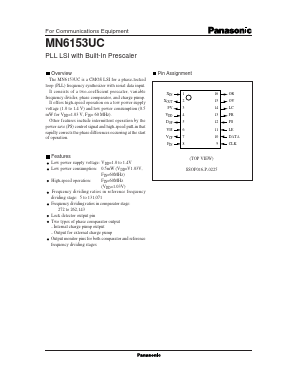MN6153UC Datasheet PDF Panasonic Corporation