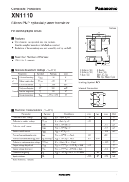 XN1110 Datasheet PDF Panasonic Corporation