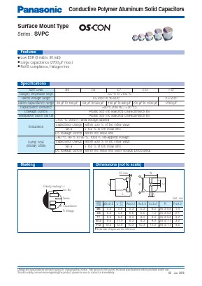 2R5SVPC2700M Datasheet PDF Panasonic Corporation