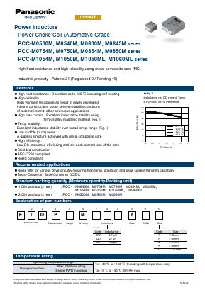 PCC-M1054M Datasheet PDF Panasonic Corporation