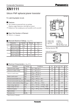 XN1111 Datasheet PDF Panasonic Corporation