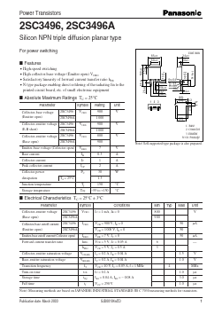 2SC3496A Datasheet PDF Panasonic Corporation