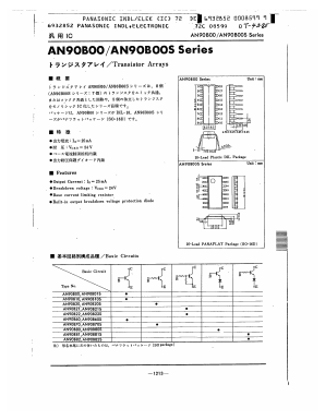 AN90B22 Datasheet PDF Panasonic Corporation