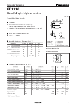 XP1118 Datasheet PDF Panasonic Corporation