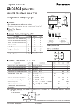 XN4504 Datasheet PDF Panasonic Corporation