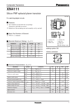 XN4111 Datasheet PDF Panasonic Corporation