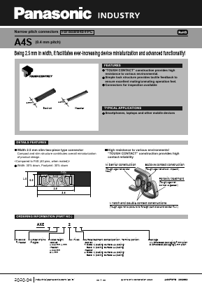 AXE680224 Datasheet PDF Panasonic Corporation