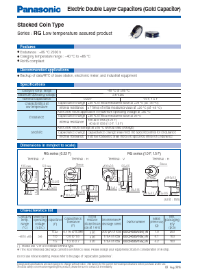 EECRG0V155N Datasheet PDF Panasonic Corporation