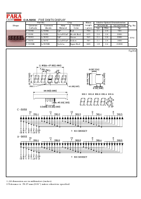 A-505G Datasheet PDF Para Light Electronics