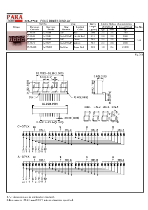 C-574X Datasheet PDF Para Light Electronics