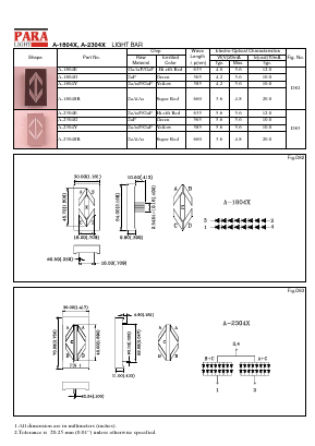A-2304G Datasheet PDF Para Light Electronics