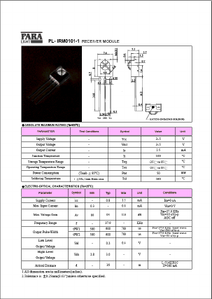 LSC1R9PD1D1 Datasheet PDF Para Light Electronics
