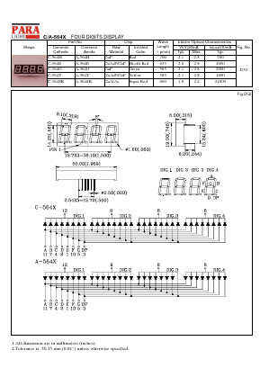 C-564SR Datasheet PDF Para Light Electronics