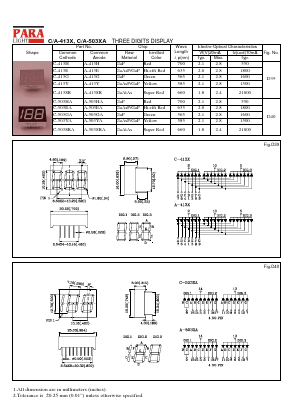 A-413E Datasheet PDF Para Light Electronics