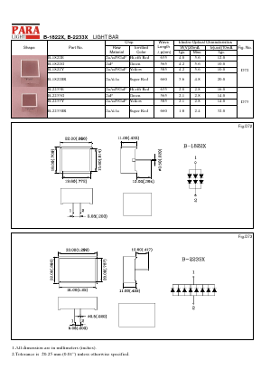 B-1822E Datasheet PDF Para Light Electronics