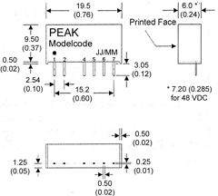 P6LU-1212ZH40 Datasheet PDF Peak-Electronics
