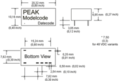 P6MU-2412ZH40 Datasheet PDF Peak-Electronics
