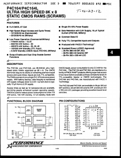 P4C164-12CC Datasheet PDF Performance Semiconductor