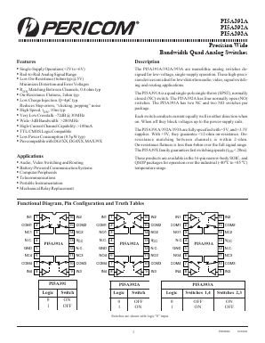 PI5A391AQ Datasheet PDF Pericom Semiconductor