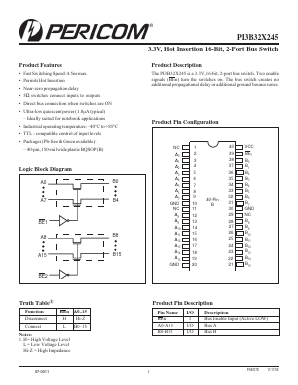 PI3B32X245 Datasheet PDF Pericom Semiconductor
