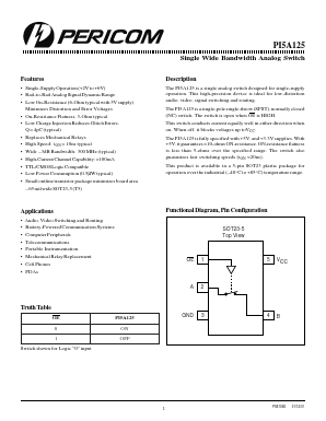 PI5A125 Datasheet PDF Pericom Semiconductor