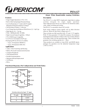 PI5A127W Datasheet PDF Pericom Semiconductor