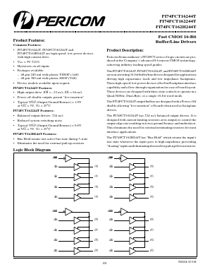 PI74FCT16244TA Datasheet PDF Pericom Semiconductor