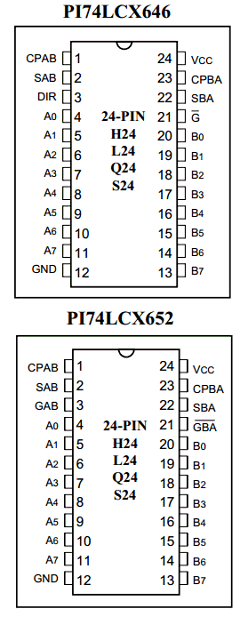 PI74LCX652L Datasheet PDF Pericom Semiconductor