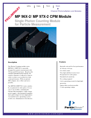 MP96X-2 Datasheet PDF PerkinElmer Inc