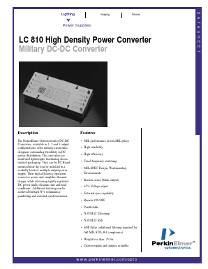 LC810 Datasheet PDF PerkinElmer Inc