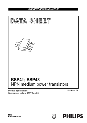 BSP43 Datasheet PDF Philips Electronics