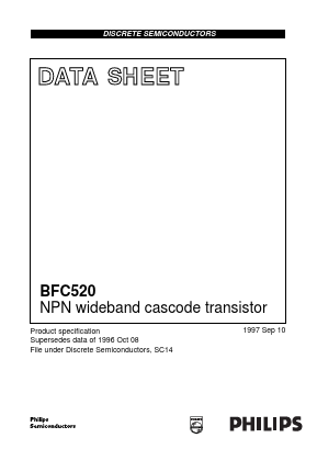 BFC520 Datasheet PDF Philips Electronics