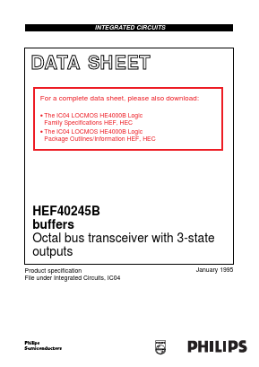 HEC40245BF Datasheet PDF Philips Electronics