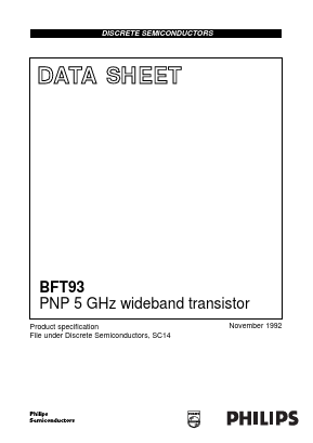 BFT93 Datasheet PDF Philips Electronics