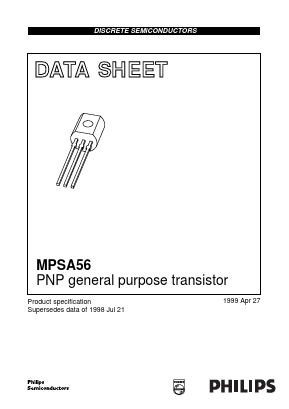 MPSA56 Datasheet PDF Philips Electronics