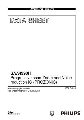 SAA4990H/V1 Datasheet PDF Philips Electronics